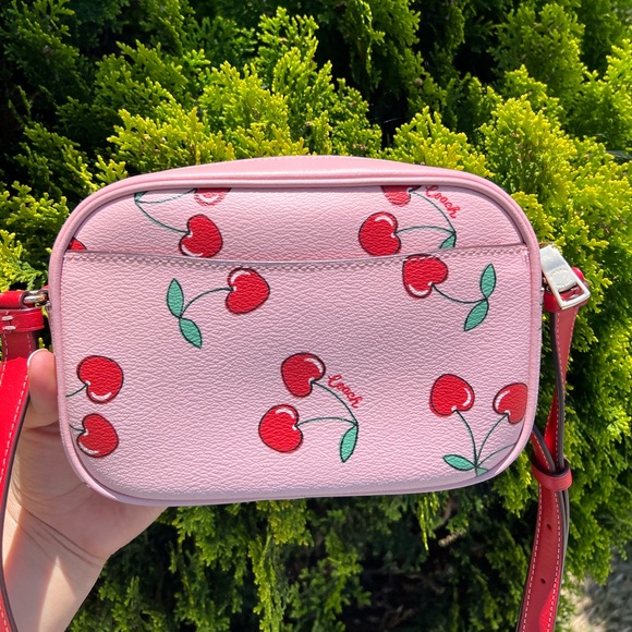 Coach Mini Jamie Camera Bag with Heart Cherry Print - Picture 2 of 8